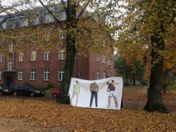 Kunstaktion auf dem Campus der Leuphana Universität in Lüneburg 2019