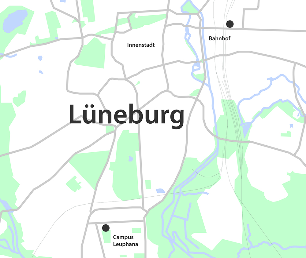 Karte Ausstellungsorte in Lüneburg